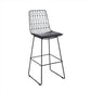 Modern Stone Bar Table Set 1/4/7 Pieces Counter Counter Set for Dining Room Black 30"H Stool (Single) Clearhalo 'Bar Furniture' 'furn' 'furn_home_bar_bar_sets' 'Furniture' 'Home Bars & Bar Sets' 'home_bar_bar_sets' 'Kitchen & Dining Furniture' 6271567