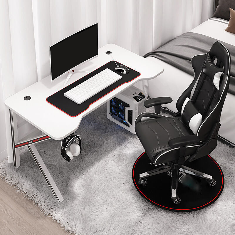Glam Home Gaming Desk Fabricage Wood K-Shape Computer Desk