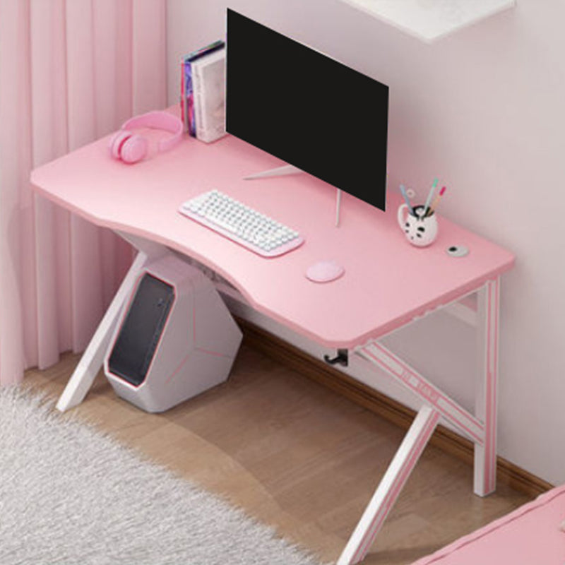 Glam Home Gaming Desk Fabricage Wood K-Shape Computer Desk
