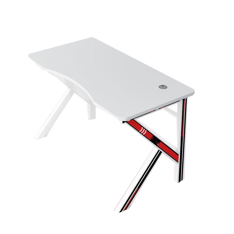 Glam Home Gaming Desk Fabricage Wood K-Shape Computer Desk