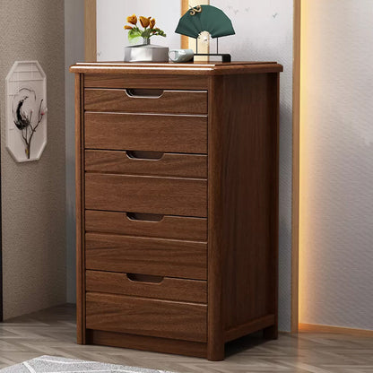 Traditional Storage Chest Solid Wood Storage Chest Dresser with 3/4/5 Drawers 19.7"L x 15.7"W x 32.7"H Nut-Brown