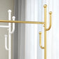 Elegant Metal Clothes Hanger Free Standing Double Storage Shelving Coat Rack with Castors