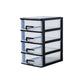 Modern Vertical File Cabinet Home or Office Plastic File Cabinet with Drawers 9.8"L x 13.4"W x 16.5"H Black Clearhalo 'Filing Cabinets' 'filling_cabinets' 'furn' 'furn_filling_cabinets' 'Furniture' 'Office Furniture' 6272030