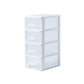 Modern Vertical File Cabinet Home or Office Plastic File Cabinet with Drawers 6.7"L x 9.4"W x 15.6"H White Clearhalo 'Filing Cabinets' 'filling_cabinets' 'furn' 'furn_filling_cabinets' 'Furniture' 'Office Furniture' 6272032