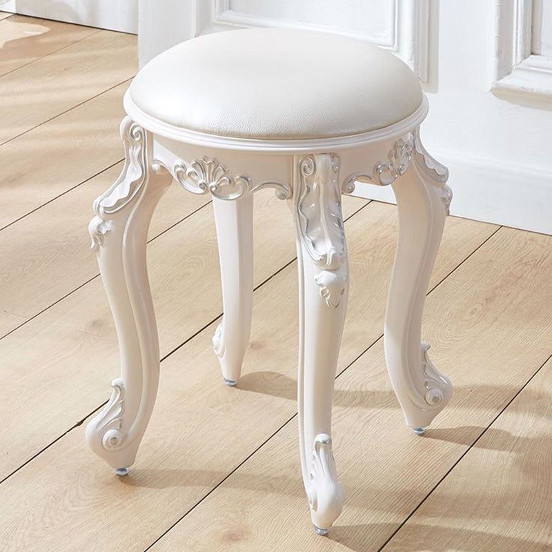 Gold Water Resistant Standard Round Leather Standard for Home Decor White 1 Piece Clearhalo 'furn' 'furn_ottomans_poufs' 'Furniture' 'Living Room Furniture' 'Ottomans & Poufs' 'ottomans_poufs' 6272126