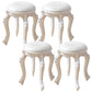 Gold Water Resistant Standard Round Leather Standard for Home Decor White 4 Piece Set Clearhalo 'furn' 'furn_ottomans_poufs' 'Furniture' 'Living Room Furniture' 'Ottomans & Poufs' 'ottomans_poufs' 6272130