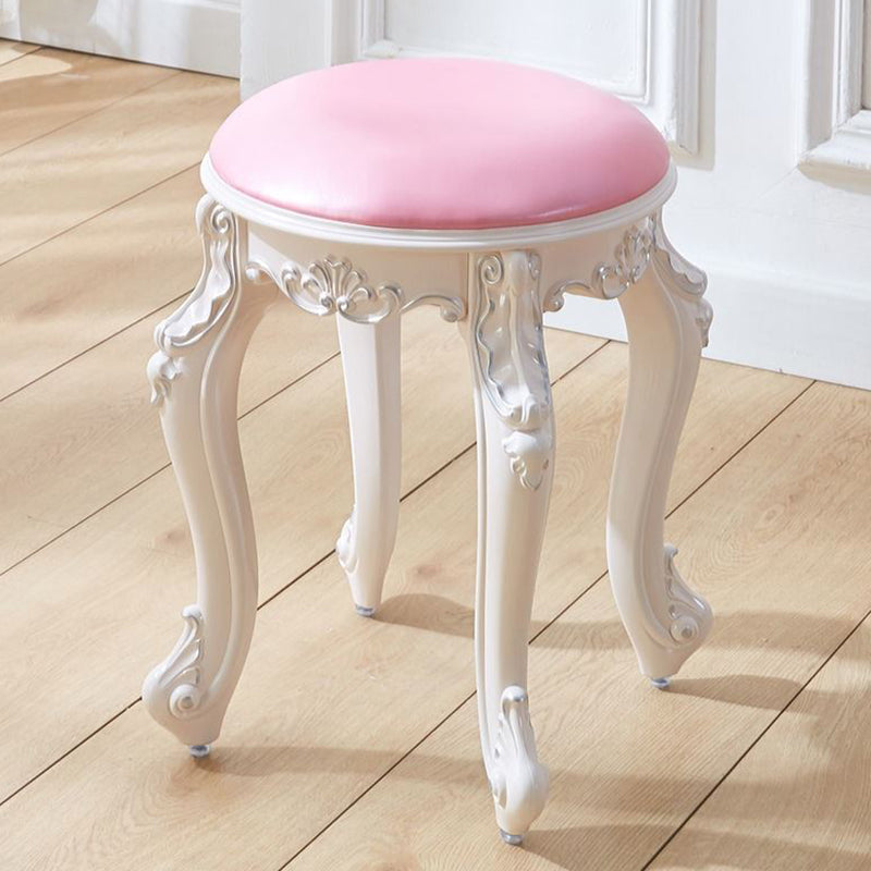 Gold Water Resistant Standard Round Leather Standard for Home Decor Pink 1 Piece Clearhalo 'furn' 'furn_ottomans_poufs' 'Furniture' 'Living Room Furniture' 'Ottomans & Poufs' 'ottomans_poufs' 6272131