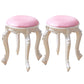 Gold Water Resistant Standard Round Leather Standard for Home Decor Pink 2 Piece Set Clearhalo 'furn' 'furn_ottomans_poufs' 'Furniture' 'Living Room Furniture' 'Ottomans & Poufs' 'ottomans_poufs' 6272134