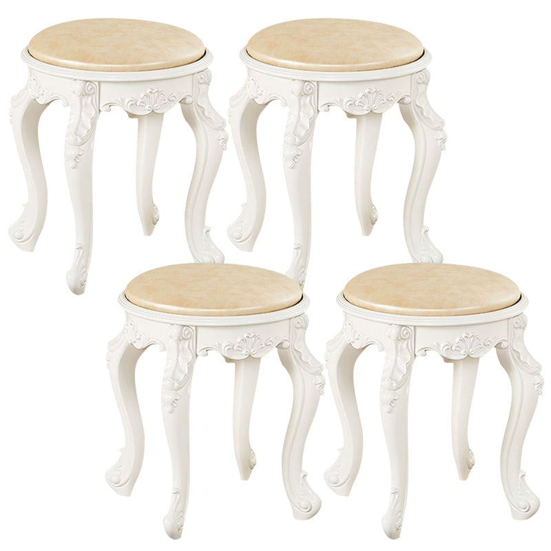 Gold Water Resistant Standard Round Leather Standard for Home Decor Gold 4 Piece Set Clearhalo 'furn' 'furn_ottomans_poufs' 'Furniture' 'Living Room Furniture' 'Ottomans & Poufs' 'ottomans_poufs' 6272148