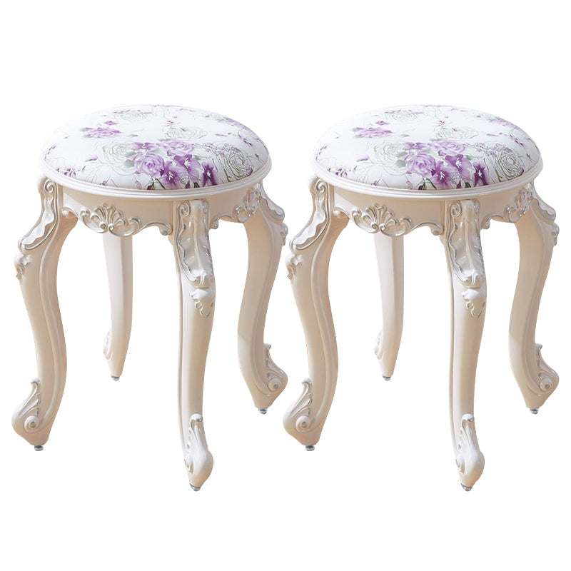 Gold Water Resistant Standard Round Leather Standard for Home Decor Gloss White 2 Piece Set Clearhalo 'furn' 'furn_ottomans_poufs' 'Furniture' 'Living Room Furniture' 'Ottomans & Poufs' 'ottomans_poufs' 6272150