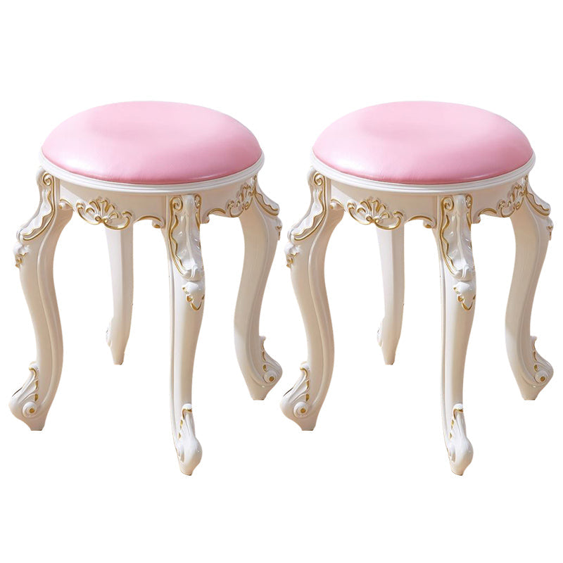 Gold Water Resistant Standard Round Leather Standard for Home Decor Nude Pink 2 Piece Set Clearhalo 'furn' 'furn_ottomans_poufs' 'Furniture' 'Living Room Furniture' 'Ottomans & Poufs' 'ottomans_poufs' 6272159