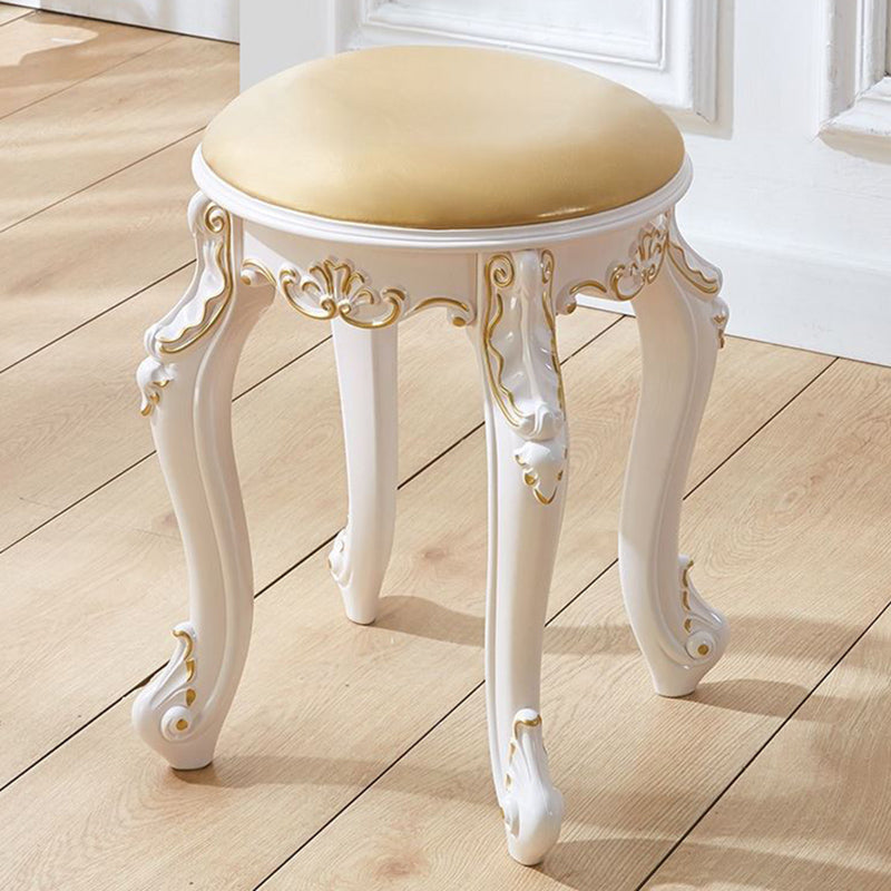 Gold Water Resistant Standard Round Leather Standard for Home Decor Light Gold 1 Piece Clearhalo 'furn' 'furn_ottomans_poufs' 'Furniture' 'Living Room Furniture' 'Ottomans & Poufs' 'ottomans_poufs' 6272164