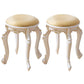 Gold Water Resistant Standard Round Leather Standard for Home Decor Light Gold 2 Piece Set Clearhalo 'furn' 'furn_ottomans_poufs' 'Furniture' 'Living Room Furniture' 'Ottomans & Poufs' 'ottomans_poufs' 6272165