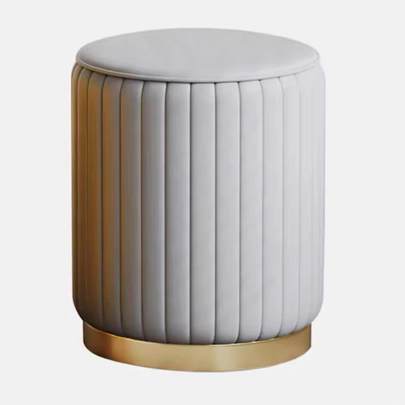 Faux lederen pouf cilinder vast waterbestendige moderne standaard poef