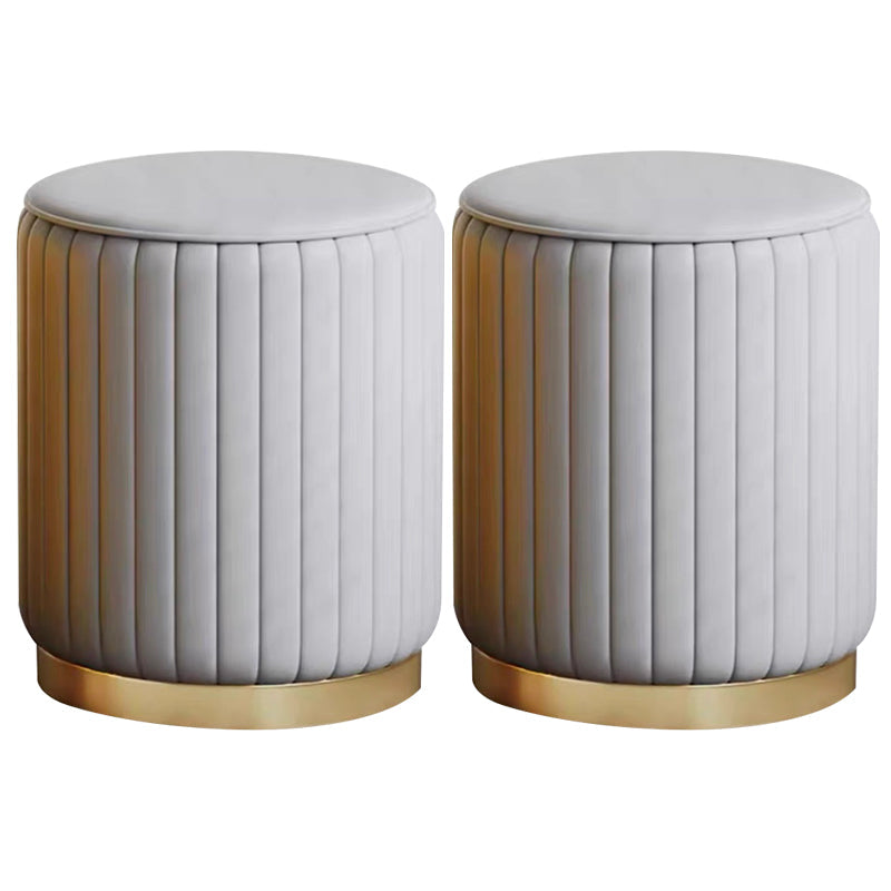 Faux lederen pouf cilinder vast waterbestendige moderne standaard poef