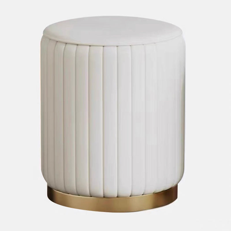 Faux lederen pouf cilinder vast waterbestendige moderne standaard poef