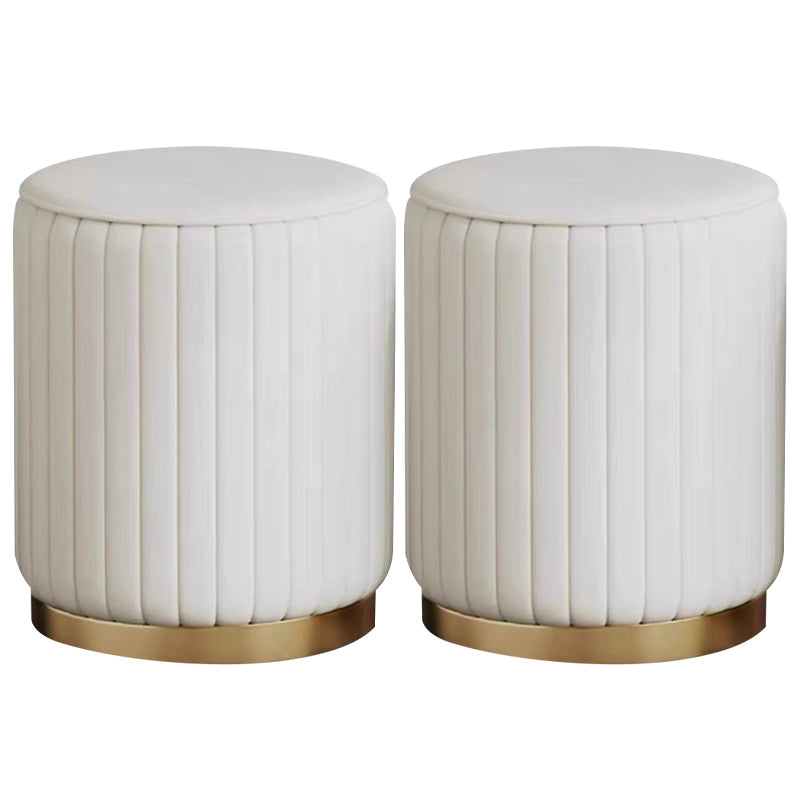 Faux lederen pouf cilinder vast waterbestendige moderne standaard poef