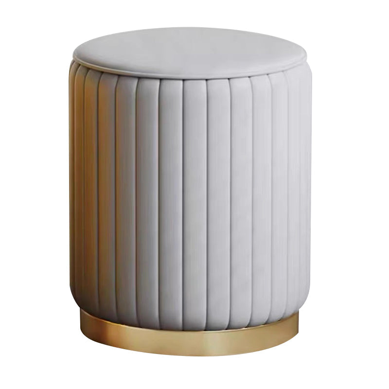 Faux lederen pouf cilinder vast waterbestendige moderne standaard poef