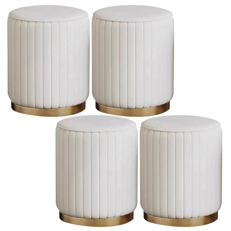 Faux lederen pouf cilinder vast waterbestendige moderne standaard poef