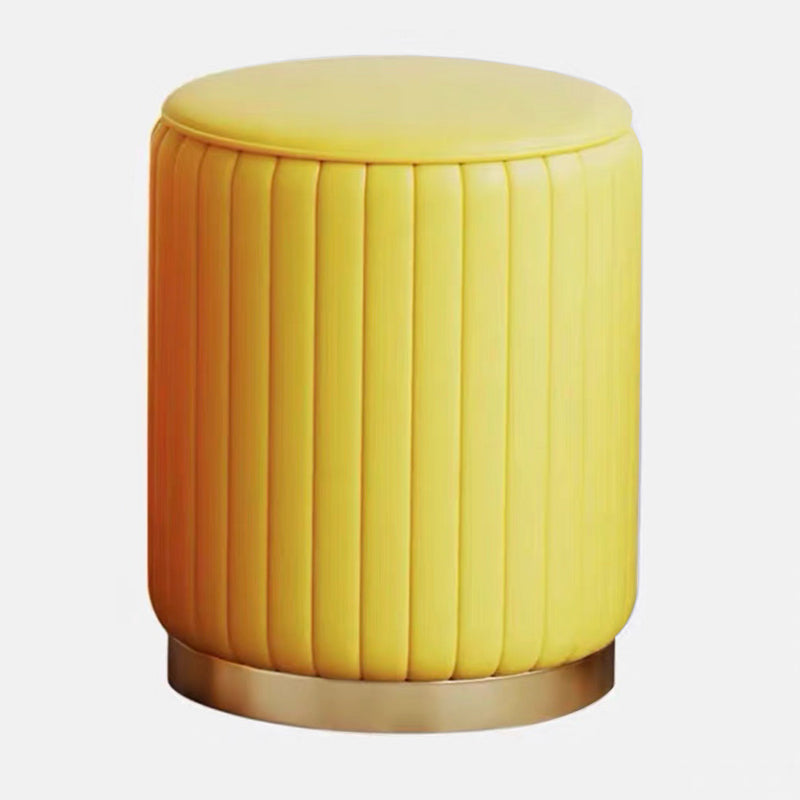 Faux lederen pouf cilinder vast waterbestendige moderne standaard poef