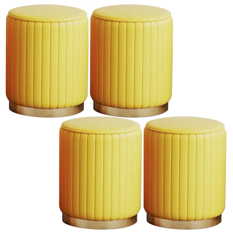 Faux lederen pouf cilinder vast waterbestendige moderne standaard poef