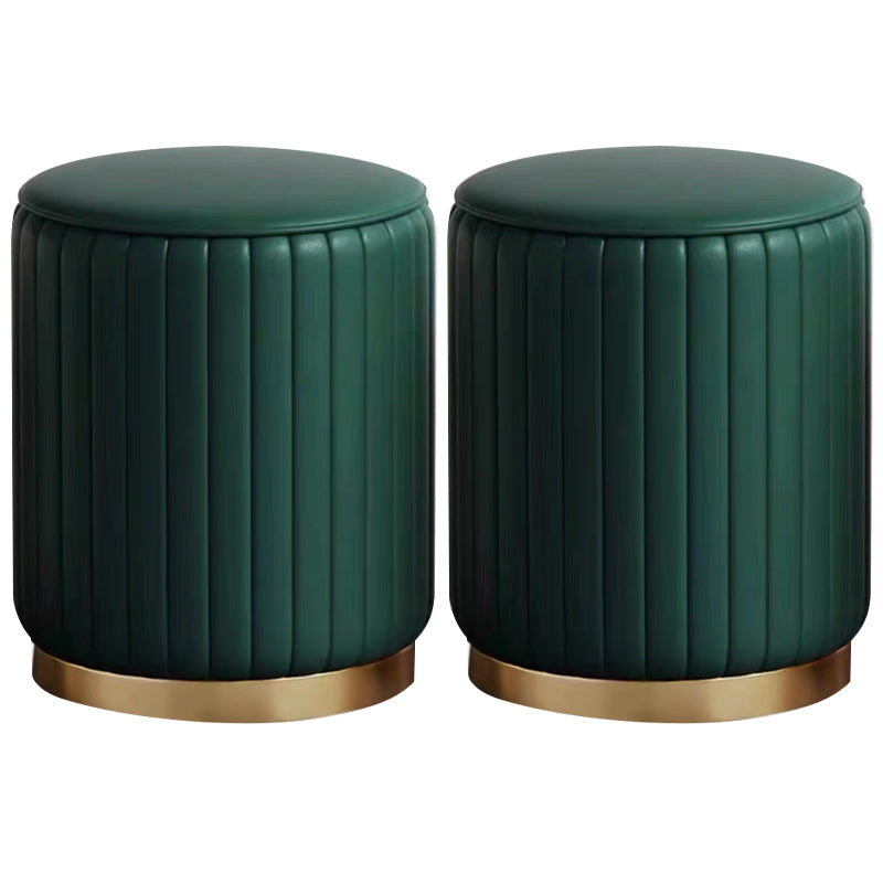 Faux lederen pouf cilinder vast waterbestendige moderne standaard poef