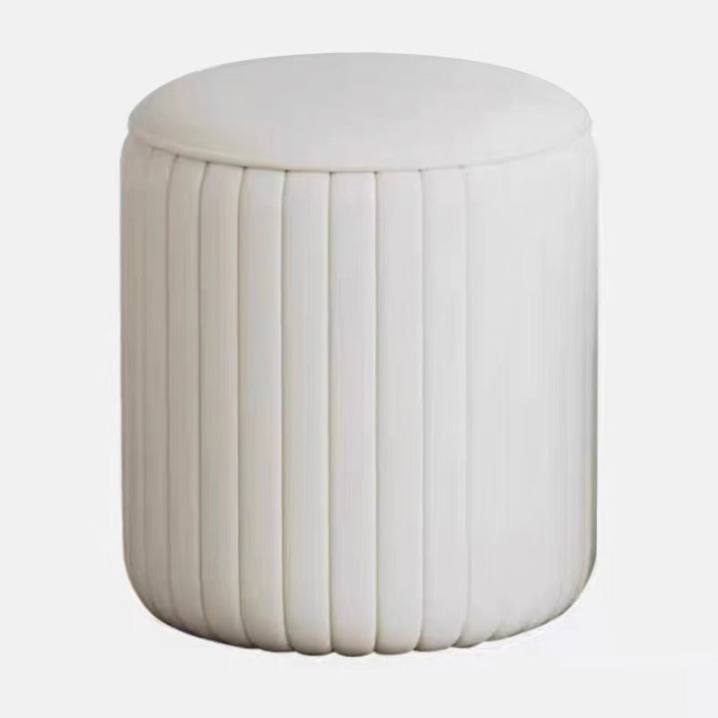 Faux lederen pouf cilinder vast waterbestendige moderne standaard poef