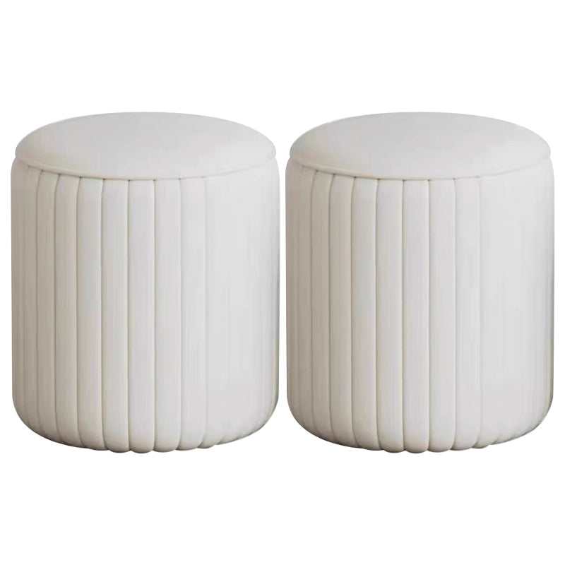 Faux lederen pouf cilinder vast waterbestendige moderne standaard poef