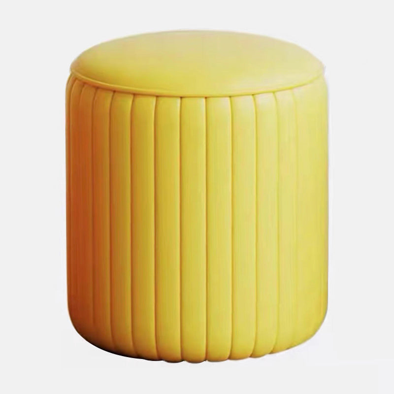 Faux lederen pouf cilinder vast waterbestendige moderne standaard poef