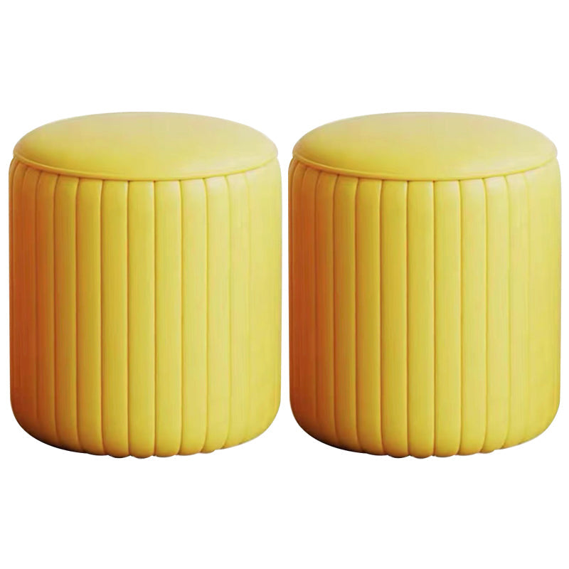 Cylindre Pouf en cuir faux pouf standard moderne résistant à l'eau solide
