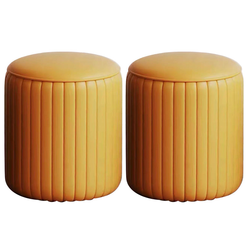 Faux lederen pouf cilinder vast waterbestendige moderne standaard poef