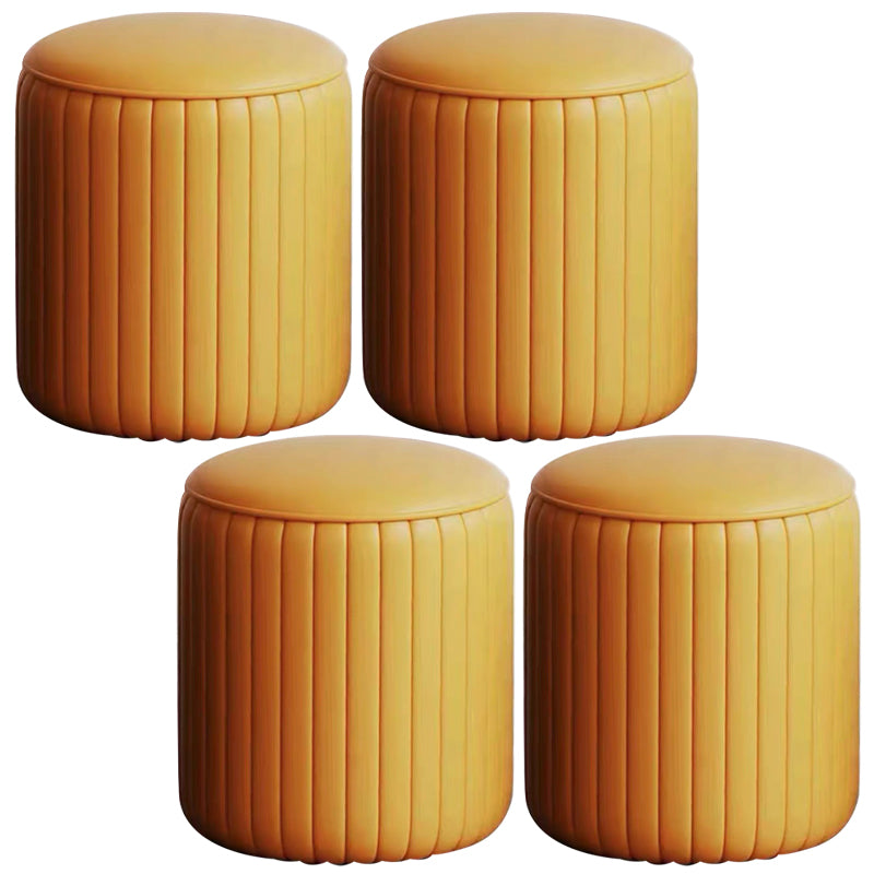 Faux lederen pouf cilinder vast waterbestendige moderne standaard poef