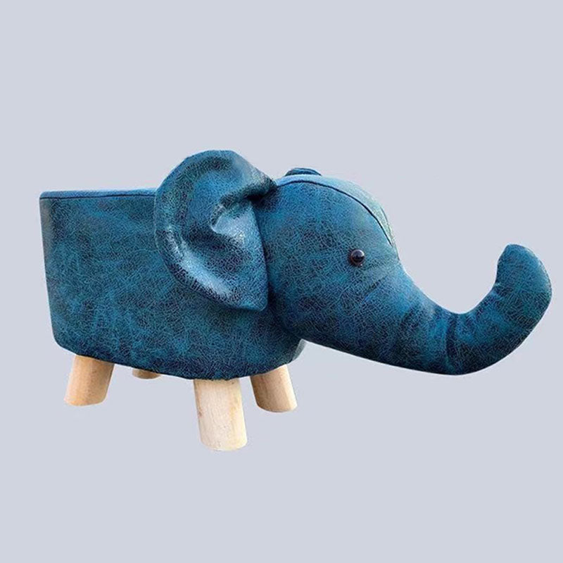 Contemporary Specialty Pouf Faux Leather Upholstered Ottoman Dark Blue 1 Piece Clearhalo 'furn' 'furn_ottomans_poufs' 'Furniture' 'Living Room Furniture' 'Ottomans & Poufs' 'ottomans_poufs' 6272217