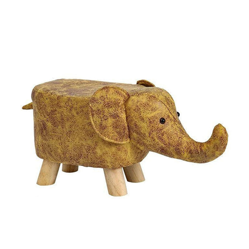 Contemporary Specialty Pouf Faux Leather Upholstered Ottoman Light Yellow 1 Piece Clearhalo 'furn' 'furn_ottomans_poufs' 'Furniture' 'Living Room Furniture' 'Ottomans & Poufs' 'ottomans_poufs' 6272218