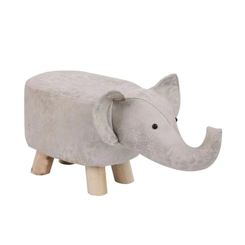 Contemporary Specialty Pouf Faux Leather Upholstered Ottoman Silver 1 Piece Clearhalo 'furn' 'furn_ottomans_poufs' 'Furniture' 'Living Room Furniture' 'Ottomans & Poufs' 'ottomans_poufs' 6272236