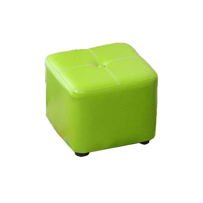 Contemporary Rectangle Shape Ottoman Faux Leather Standard with Tufted Clearhalo 'furn' 'furn_ottomans_poufs' 'Furniture' 'Living Room Furniture' 'Ottomans & Poufs' 'ottomans_poufs' 6272317