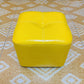 Contemporary Rectangle Shape Ottoman Faux Leather Standard with Tufted Yellow 1 Piece Clearhalo 'furn' 'furn_ottomans_poufs' 'Furniture' 'Living Room Furniture' 'Ottomans & Poufs' 'ottomans_poufs' 6272318
