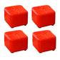 Contemporary Rectangle Shape Ottoman Faux Leather Standard with Tufted Red 4 Piece Set Clearhalo 'furn' 'furn_ottomans_poufs' 'Furniture' 'Living Room Furniture' 'Ottomans & Poufs' 'ottomans_poufs' 6272332