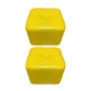 Contemporary Rectangle Shape Ottoman Faux Leather Standard with Tufted Yellow 2 Piece Set Clearhalo 'furn' 'furn_ottomans_poufs' 'Furniture' 'Living Room Furniture' 'Ottomans & Poufs' 'ottomans_poufs' 6272345