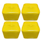 Contemporary Rectangle Shape Ottoman Faux Leather Standard with Tufted Yellow 4 Piece Set Clearhalo 'furn' 'furn_ottomans_poufs' 'Furniture' 'Living Room Furniture' 'Ottomans & Poufs' 'ottomans_poufs' 6272346