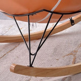 Chaise à bascule moderne planeur de bouton rembourré pour le salon