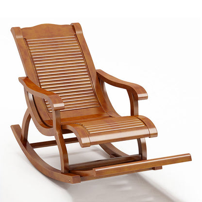 Chaise inclinable moderne chaise à bascule intérieure en bois massif en marron