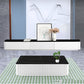 Mobile TV scandinavo antigraffio, console TV bianca/nera con 3 cassetti