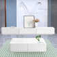 Mobile TV scandinavo antigraffio, console TV bianca/nera con 3 cassetti