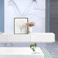 Mobile TV scandinavo antigraffio, console TV bianca/nera con 3 cassetti