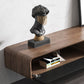 Wooden TV Cabinet Console Contemporary Stand Console in Brown
