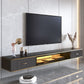 Modern Style Wall-mounted TV Console Slate TV Stand with Drawers 79"L x 12"W x 9"H Grey Black Clearhalo 'furn' 'furn_tv_stands_entertainment_centers' 'Furniture' 'Living Room Furniture' 'TV Stands & Entertainment Centers' 'TV Stands & Media Storage Furniture' 'tv_stands_entertainment_centers' 6273373