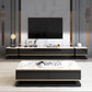 Luxurious 3-Drawer TV Stand Console 16.54-Inch H Glass TV Console Clearhalo 'furn' 'furn_tv_stands_entertainment_centers' 'Furniture' 'Living Room Furniture' 'TV Stands & Entertainment Centers' 'TV Stands & Media Storage Furniture' 'tv_stands_entertainment_centers' 6273383