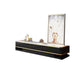 Luxurious 3-Drawer TV Stand Console 16.54-Inch H Glass TV Console Black Clearhalo 'furn' 'furn_tv_stands_entertainment_centers' 'Furniture' 'Living Room Furniture' 'TV Stands & Entertainment Centers' 'TV Stands & Media Storage Furniture' 'tv_stands_entertainment_centers' 6273391