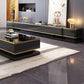 Luxurious 3-Drawer TV Stand Console 16.54-Inch H Glass TV Console Clearhalo 'furn' 'furn_tv_stands_entertainment_centers' 'Furniture' 'Living Room Furniture' 'TV Stands & Entertainment Centers' 'TV Stands & Media Storage Furniture' 'tv_stands_entertainment_centers' 6273392